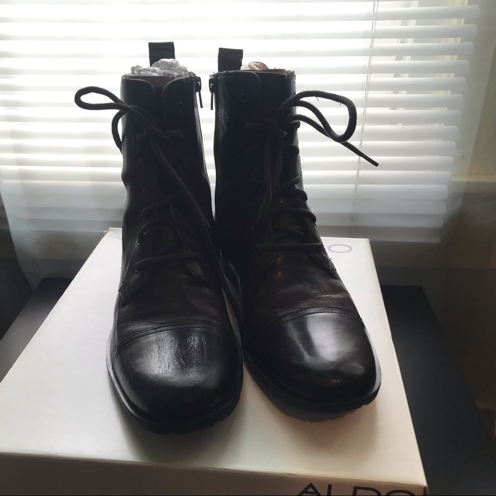 Men’s ALDO Leather Carcamo Military Boots
